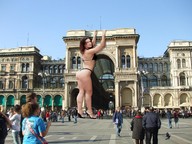 giantess collage city swimsuit