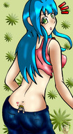 drawing color butt blue_hair shrunken_man