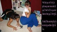 butt butt_crush brunette dad sisters smothering incest