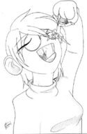 drawing vore monochrome glasses anime