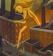 drawing giantess city color destruction
