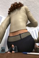 butt butt_crush shrunken_men office tontoblackadder unaware shrunken_man whos_the_boss digital_render