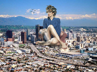 giantess crush city blonde destruction barefoot short_hair legs airplane skyscraper