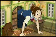 giantess anime ponytail amazon screen_capture the_cat_returns neko_no_ongaeshi