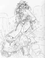drawing furry bunny gun shoot