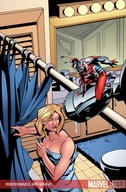 giantess blonde comic color superhero shower shrunken_men unaware shrunken_man avengers bathroom ant-man ms_marvel marvel_comics carol_danvers