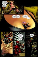 breasts drawing blonde comic color robot cleavage story humor shrunken_man ant-man thunderbolts dialogue source_needed zipper flicked flick black_widow marvel_comics between_breasts