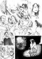 drawing giantess manga city large_breasts destruction klnking groping
