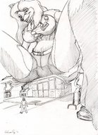 breasts drawing growth furry anime ripped_clothing