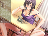 drawing city color destruction cleavage anime shrunken_city
