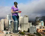 breasts gentle giantess helicopter jeans brunette hand
