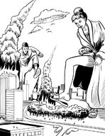 drawing giantess crush city monochrome destruction giant rampage shoes couple asian sandals foot_crush
