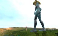 giantess feet mega samus_aran gmod zero_suit shrunken_woman giantesses