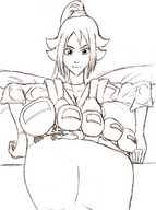 drawing crush feet monochrome barefoot soles anime daigard123 squeeze ponytail shrunken_men yoruichi lineart teasing between_toes pinned kurosaki_ichigo point_of_view