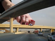 crush collage bridge toes barefoot unknown_artist highway vehicles pedicure red_nails vehicle_crush giantess_feet