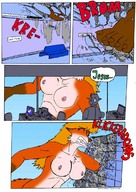 breasts drawing growth giantess furry comic color destruction wolfman_al bigger_n_bigger fox_girl