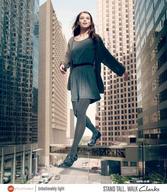 giantess collage city mega long_hair shoes brunette nylons advertisement casual
