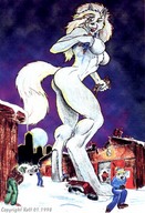 breasts drawing giantess nude furry wolf color handheld village running kolt arctic
