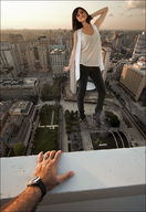 giantess collage city long_hair destruction high_heels brunette selena gomez point_of_view selena_gomez sgg accasbel