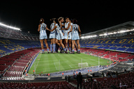 collage multiple_giantesses stadium socks ponytail shorts group shrunken_people sneakers night garcia_accasbel sports_uniform