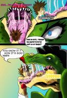 drawing vore furry manga comic color shrunken_man gator dialogue