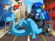 drawing growth giantess pokemon feet furry tail anthro city color large_breasts long_hair butt blue_eyes toes barefoot cleavage buildings helicopter anime blue_hair story sitting foot_crush bottomless nintendo blue_skin thighs outdoors vaporeon fox_girl jiayi misao bou joolira sideboob looking_at_tiny meister_li bare_legs gift_art sweat_drop ramsusxiii