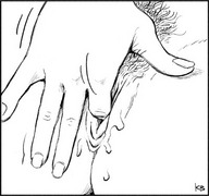 drawing karbo pussy masturbation monochrome finger