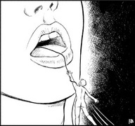 drawing karbo vore monochrome shrunken_men