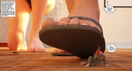 crush feet manga blonde barefoot blood brunette story shrunken_men sandals lingerie jessi_and_vicky tiny_mk digital_render