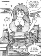 gentle giantess long_hair huge_breasts amazon between_breasts