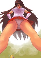 drawing giantess panties anime pogojo sailor_moon sailor_mars point_of_view