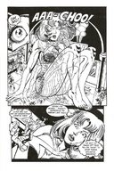 growth giantess sneeze manga comic monochrome nose garganta dialogue