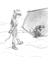 drawing female giantess mega anime coldasice cat_girl