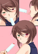 drawing giantess vore brunette rozen_maiden shrunken_men haloichigo souseiseki no_background heterochromia