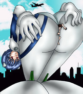 drawing giantess color butt butt_crush amateur29 daigard123 rei_ayanami