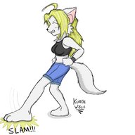 drawing giantess crush furry color shrunken_man no_background