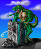 furry macro tail cum destruction giant male penis claws buildings lizard building_sex scale