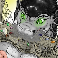 breasts drawing giantess furry dragoness color bridge destruction bite