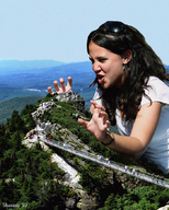 giantess black_hair hand nature