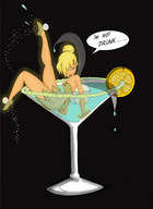drawing wings blonde color anime fairy drunk tinkerbell shrunken_woman disney dialogue hair_bun bare_legs