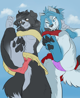 breasts drawing giantess panties feet furry mega upskirt dog color skirt karla nikita husky paws collar giantesses top