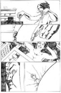 breasts giantess monochrome breast_crush hand