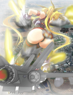 breasts drawing giantess collage trayx color butt destruction drawing_collage military mahou_shoujo_lyrical_nanoha shoujou nanoha fate_testarosa fate_(series)