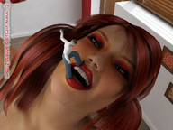 vore lips shrunken_men pigtails virtual_giantess digital_render