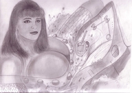 drawing giantess mega monochrome destruction anime breast_crush olivier