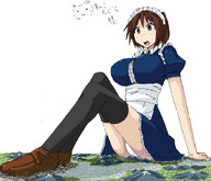 drawing giantess ochiko_terada anime maid_uniform