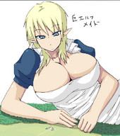 breasts drawing giantess ochiko_terada anime maid_uniform