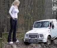 blonde amazon vehicles outdoors