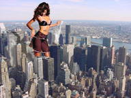 breasts giantess collage city mega destruction helicopter brunette skyscraper river garcia_accasbel new_york_city between_buildings