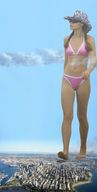 giantess crush collage city mega swimsuit
